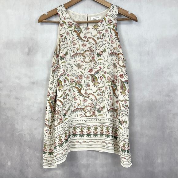 Max Studio Womens Sleeveless Top Sz Small Floral Boho Summer‎ Cottagecore Dainty - Picture 1 of 10